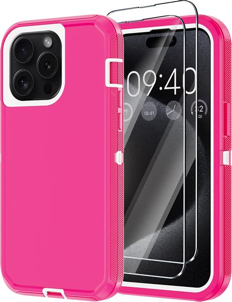 For Iphone 15 Pro Max Case Dual Layer Shockproof Full Body