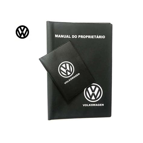 Capa Manual Do Propriet Rio Vw Preto E Branco Porta Documento Submarino