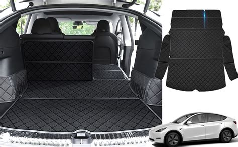 Amazon Fr Topfit Pour Tesla Model Y Tapis De Coffre Arri Re En Cuir