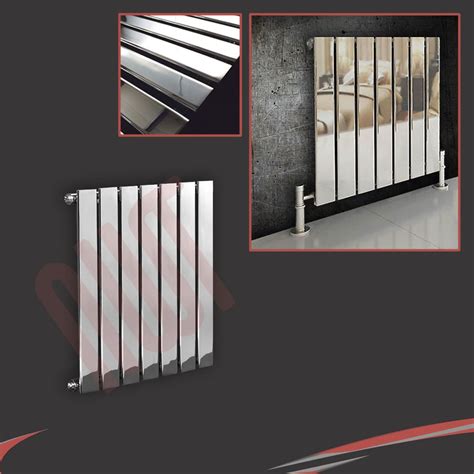 Luna Flat Panel Designer Chrome Radiators Central Heating Vertical