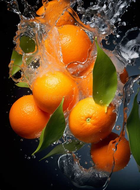 Oranges With Drops Of Water Stock Illustration Illustration Of Fresh