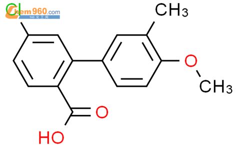 1261931 68 3 4 Chloro 2 4 Methoxy 3 Methylphenyl Benzoic Acid化学式、结构式、分子式、mol 960化工网