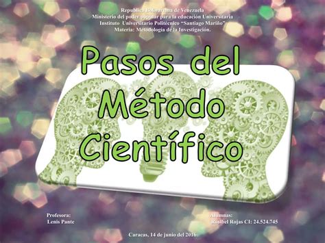 Pasos Del Metodo Cientifico PPT