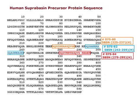 Suprabasin Derived Bioactive Peptides Identified By Plasma Peptidomics