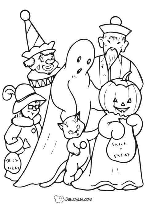 Personajes Disfrazados Para Halloween Dibujo 268 Dibujalia