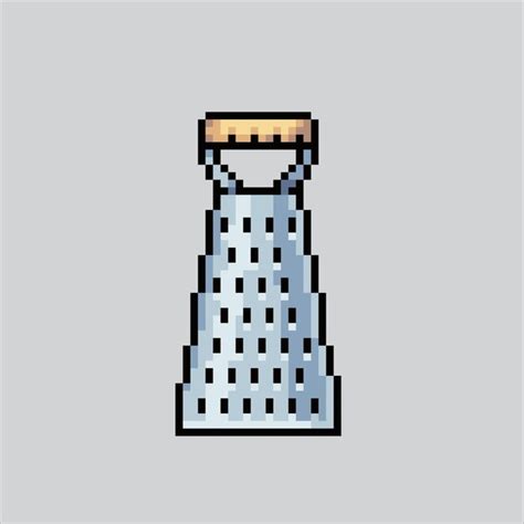 Premium Vector Pixel Art Illustration Grater Pixelated Grater Kitchen