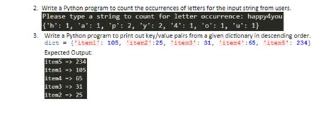 Solved 2 Write A Python Program To Count The Occurrences Of