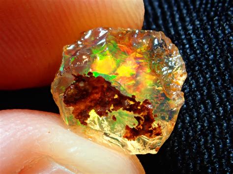 3 16ct A7 Natural Rough Mexican Fire Opal