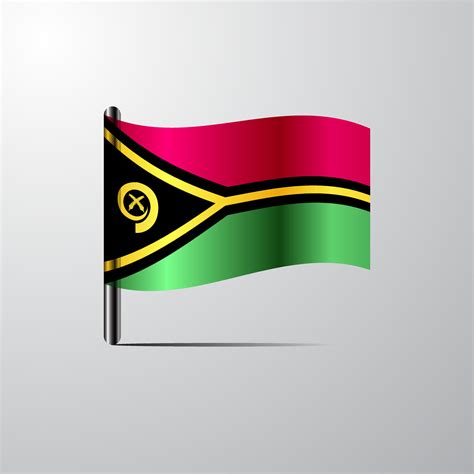 Vanuatu waving Shiny Flag design vector 14293519 Vector Art at Vecteezy