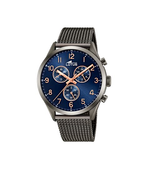 Reloj Lotus Hombre Minimalist Esfera Azul Correa Acero A