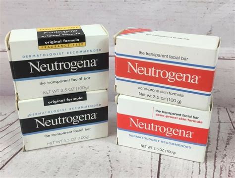 Lot If 4 Vintage Neutrogena Bar Soap Facial Bar/ Acne Prone Skin Prop ...