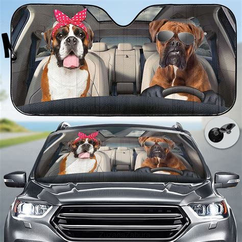 Boxer Car Sunshade Dog Windshield Sunshade Auto Sunshade For Car