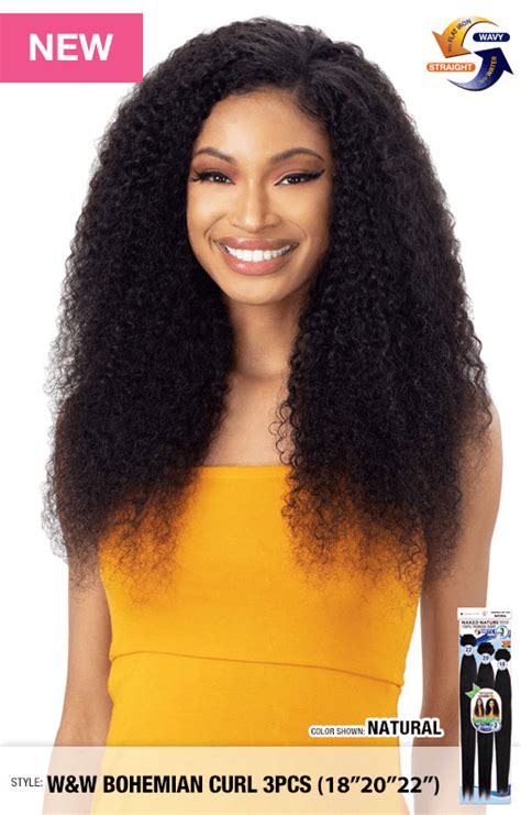 NAKED NATURE Brazilian Virgin Remy 100 Human Hair Nature Wet Wavy