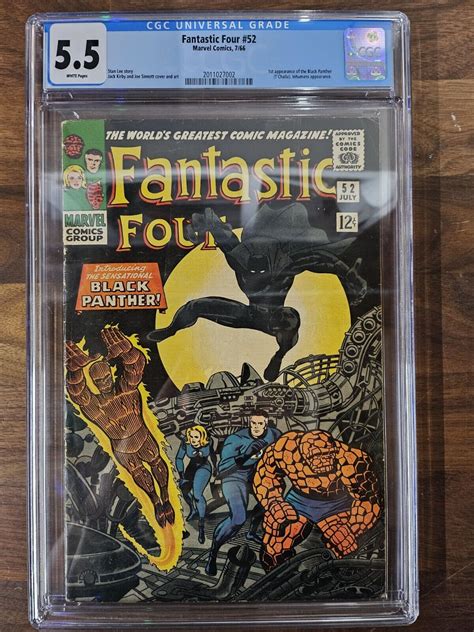 Fantastic Four 52 Marvel Comics 1966 CGC 5 5 1st Appearance Of Black