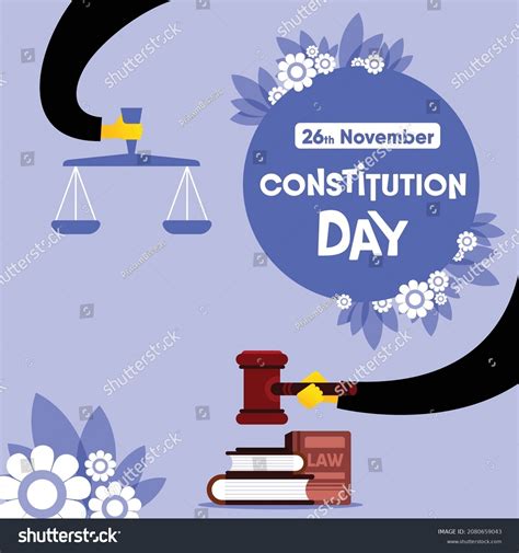 Samvidhan Divas Constitution Day On 26th Stock Vector Royalty Free