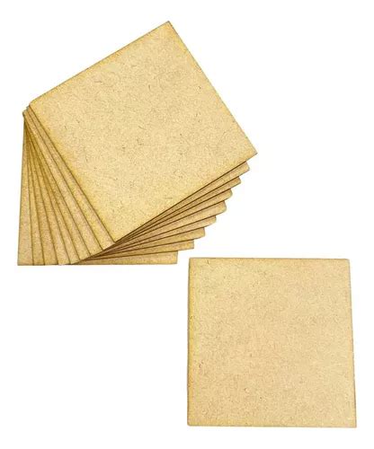 Kit 10 Placas Quadro Chapa Mdf Cru 3mm 40x40 Cm Artesanato