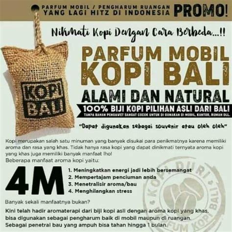 Jual Parfum Mobil Pengharum Mobil Dan Ruangan Aroma Kopi Bali Sachet