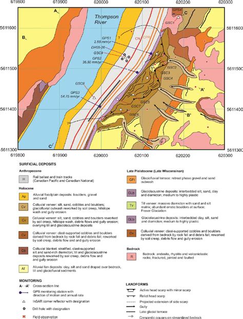 Provisional Surficial Geology And Landforms Of The Ripley Slide And