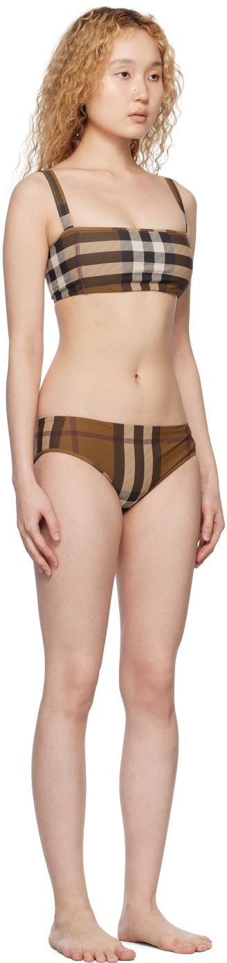 Burberry Brown Check Bikini Burberry