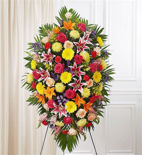 Multicolor Bright Sympathy Standing Spray | 1800Flowers.com - 148721