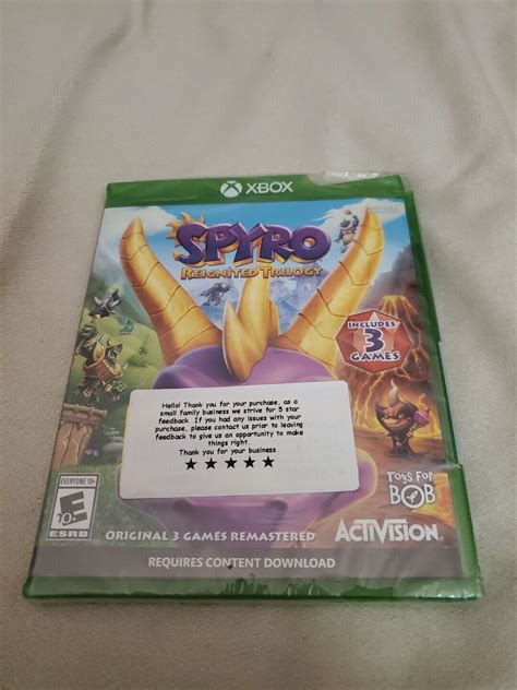 Spyro Reignited Trilogy Microsoft Xbox One Brand New Broken Case