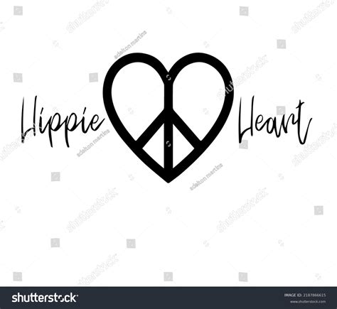 Hippie Peace Symbols Love Logo Decal Stock Vector (Royalty Free ...