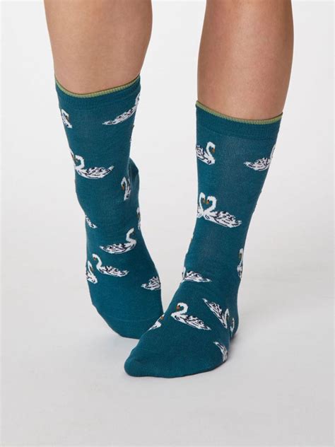 Chaussettes Bambou Femme Motif Cygne