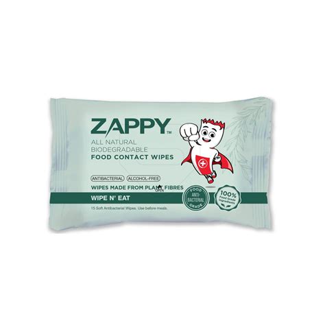 Zappy All Natural Biodegradable Food Contact Wipes NTUC FairPrice