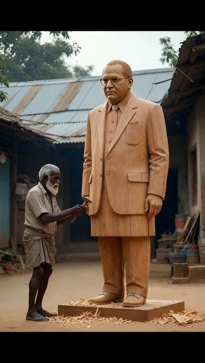 grandpa   sculpture  dr br ambedkar   wood artandcraft