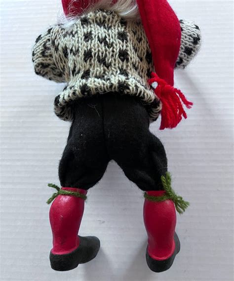 Vintage Arne Hasle Jule Nisse Doll Norwegian Gnome Elf Sweater Latex