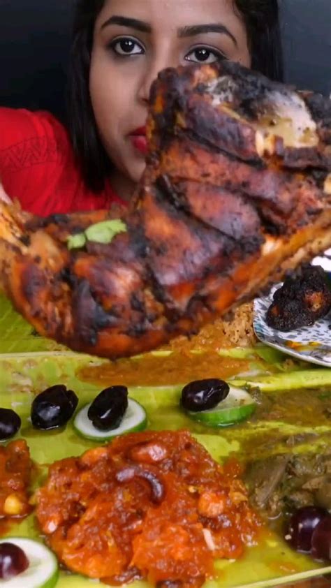 Ashifa Asmr Eating Spicy Chicken Biryani Leg Piece Curry Raita