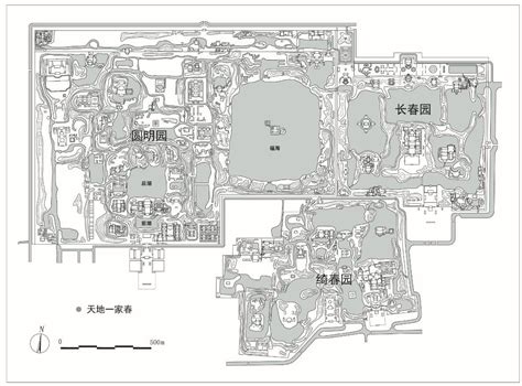 圆明园平面,圆明园三园平面图,颐和园平面图大图_大山谷图库