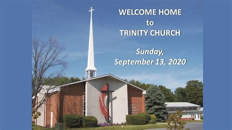 Trinity United Methodist Church Live Stream 9 13 2020 Youtube