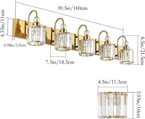 Buy Ralbay Crystal Bathroom Vanity Lights Lights Brass Gold Crystal