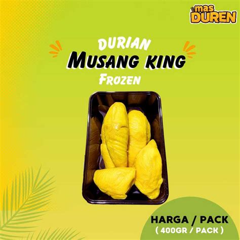 Jual Durian Musang King Malaysia Duren Kupas Frozen Gr Shopee