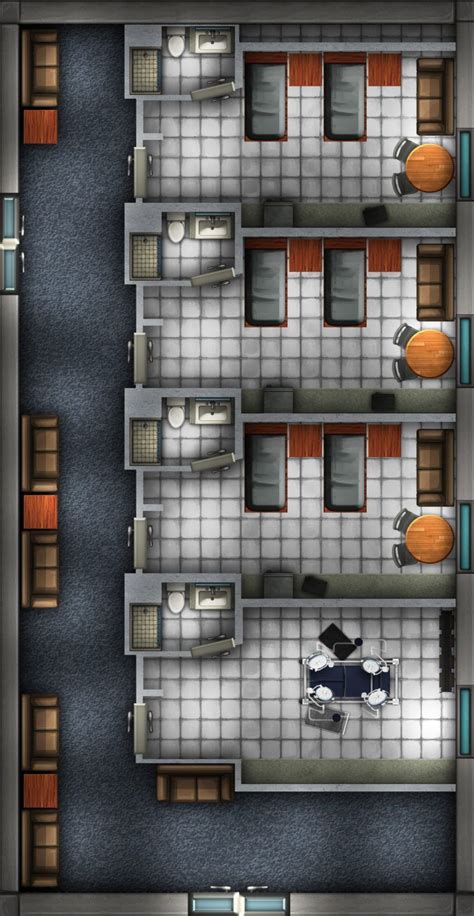 Modern Mondays 7 Hospital Arthos Library Tabletop Rpg Maps Map