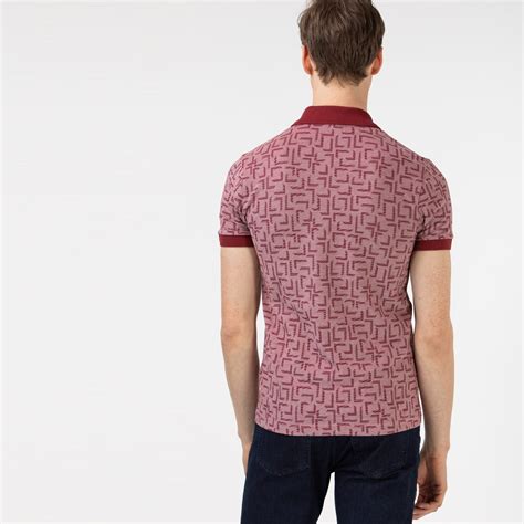 Lacoste Erkek Slim Fit Desenli Bordo Polo L Ph Occasion