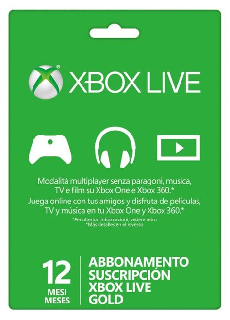 12 meses de suscripción a Xbox Live Gold Xbox One Xbox 360 CDKeys