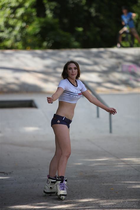 Bikini Model Katey AI Enhanced Birthday Skate Topaz Sharpen