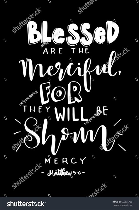 Blessed Merciful They Will Be Shown Stock Vector (Royalty Free ...