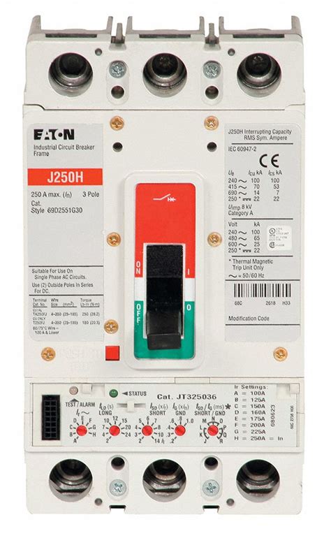 EATON Molded Case Circuit Breaker 250 A Amps 85kA At 240V AC Fixed