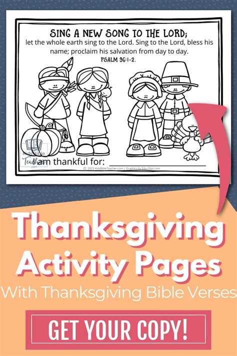 Thanksgiving activity pages with thanksgiving bible verses for kids ...