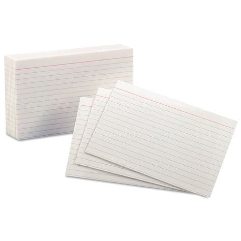 Oxford White Ruled Index Notecards 4 X 6 100 Pack