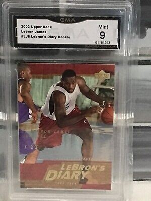 Rookie RC Lebron James 2003 Upper Deck Diary LJ6 LAKERS CAVALIER GMA