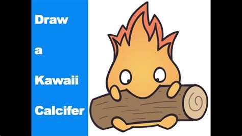 How To Draw Calcifer Howl S Moving Castle Cute Kawaii Chibi Easy