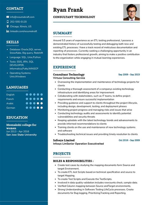 Consultant Technology Resume Sample In 2024 Resumekraft