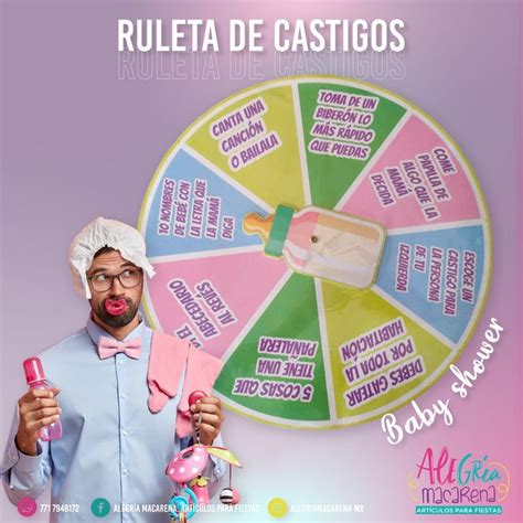 Diviertéte en tu fiesta de baby shower con una ruleta de castigos