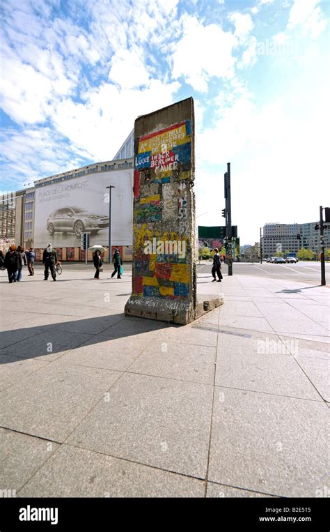 Piece Of The Berlin Wall Berlin Germany Europe Stock Photo Alamy