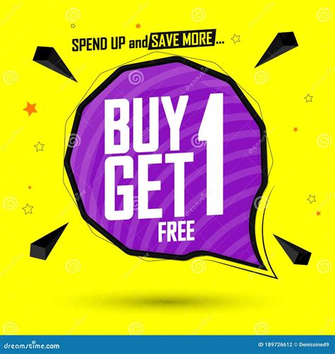 Buy 1 Get 1 Free Sale Banner Design Template Discount Speech Bubble