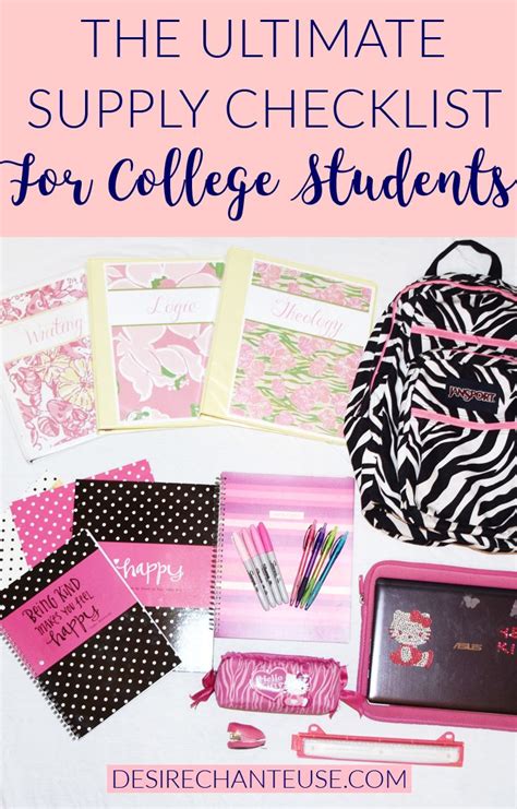 The Ultimate Supply Checklist For College Students Includes Printable